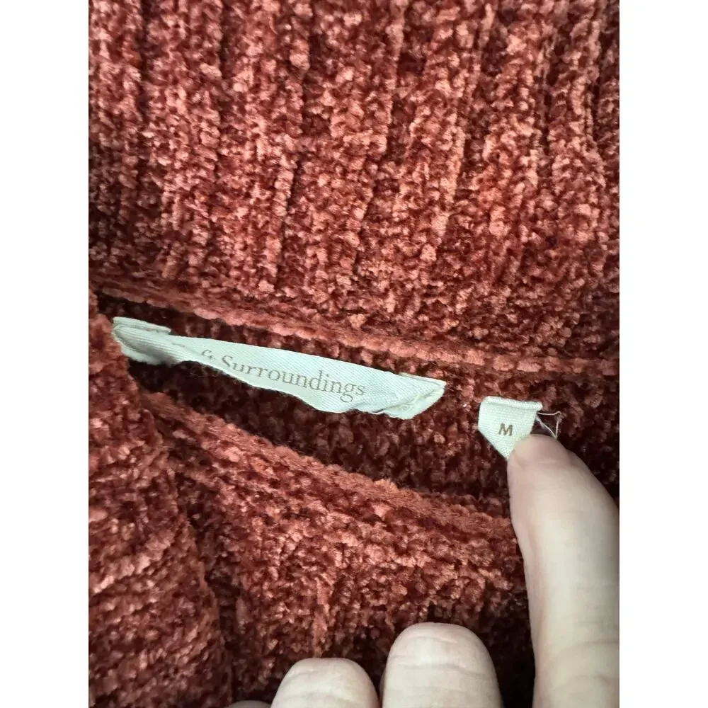 Soft Surroundings Cowl Neck Knit‎ Sweater Button Accents Size Medium